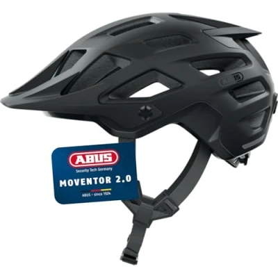 Image of ABUS Moventor 2.0 MTB helmet high comfort off road bike all mountain helmet, unisex black, size S