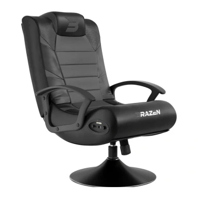 Image of BraZen Pride Video Gaming Chair for Kids with Speakers Bluetooth Small and Rocker Chairs British Grey