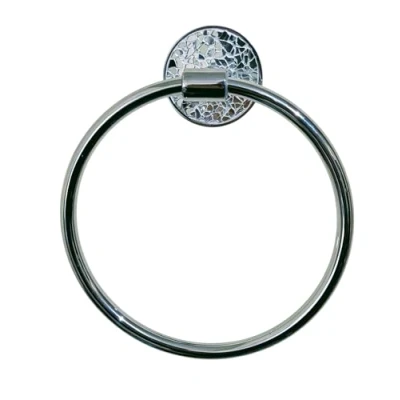 Image of EagleWiz Silver Towel Ring Diamante holder Excellent Diamond Chrome Finish Wall