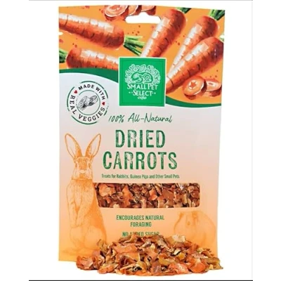 Image of Small Pet Select Dried Carrot, a Natural Treat for Rabbits, Guinea Pigs, Gerbils, Hamsters, Mice, and Rats, 80g