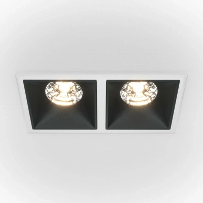 Image of Maytoni Alfa LED Twin Recessed Downlight White, Black, 2350lm, 4000K