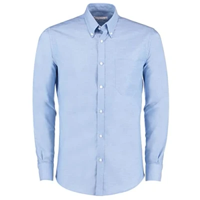 Image of Kustom Kit Men&#039;s Oxford Work L/S Business Shirt, Black, 16.5 (Size: 16H)