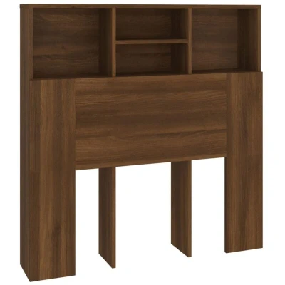 Image of vidaXL Headboard Cabinet Brown Oak 100x19x103.5 cm