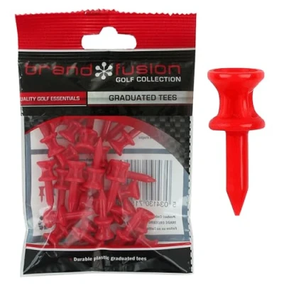 Image of The Golfers Club Golf Graduated Red Plastic Tees (1.25 Inch x 30)