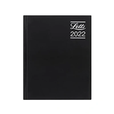 Image of Letts of London Rhino 2022 Diary A5 Week to View with appointments Black