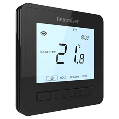 Image of Heatmiser NeoAir V3 Smart Wireless Programmable Room Thermostat for Use with RF Switch UH8 NeoHub (Carbon Black)