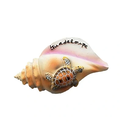 Image of France 3D Guadeloupe Conch Refrigerator Magnet Resin Travel Souvenirs,Handmade Home &amp; Kitchen Decoration Fridge Collection Gift