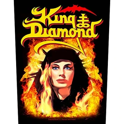 Image of King Diamond Back Patch Fatal Portrait Band Logo Official Black One Size