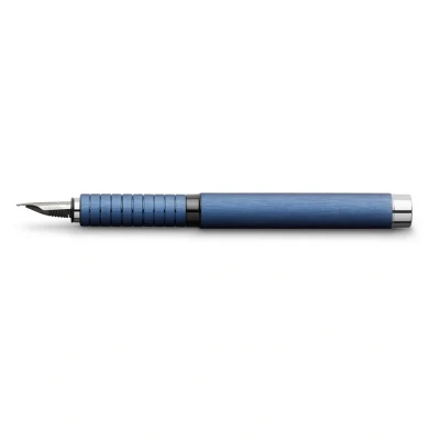 Image of Faber Castell Essentio 148443 Fountain Pen Nib B Aluminium Blue