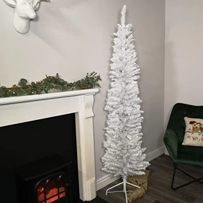 Image of Samuel ALEXANDER 6.5ft (2m) Premier Pencil Style Slim Christmas Tree in White