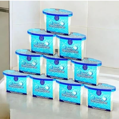Image of Faboer 500ml Interior Portable Dehumidifiers Helps Stop Damp, Mildew, Mould Condensation Moisture Absorber Remover in Home Kitchen Wardrobe Bedroom Caravan Office Garage Bathroom, Basement Etc (6)