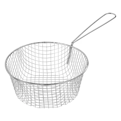 Image of Chef Aid Chip Basket, 19cm Diameter with long reach handle and perfect fit for 20cm Saucepans