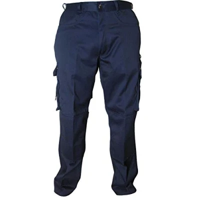 Image of Tuff Stuff Super Action Combat Work Trouser Pro Trade Hardwearing Cotton Rich Heavy Duty Pants Original 711 (W 36&quot; L 32.5&quot;, Navy)