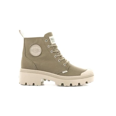 Image of Palladium, PALLABASE TWILL, Boots female, Green, 9 UK