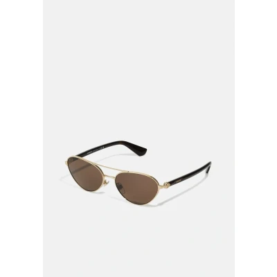 Image of Burberry Woman BE3165 110973 Sunglasses Metal Gold Brown Geometric Normal