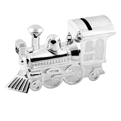 Image of Silver Plated Train Money Bank