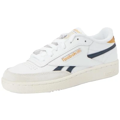 Image of Reebok Men&#039;s Club C Revenge Sneaker, FTWWHT/VECNAV/RETGOL, 4.5 UK