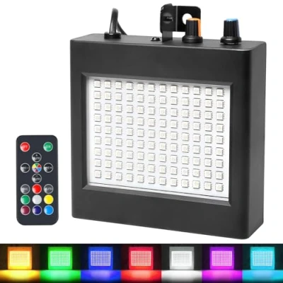 Image of Mini Strobe Light, Remote Lights 108Led Colorful Light for Parties, Dj Led Atomic Stroboscope Lighting