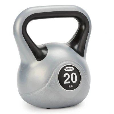 Image of York Fitness Vinyl Kettlebell, Black, 20 kg