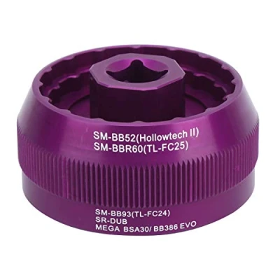 Image of VGEBY 5 in 1 Bottom Bracket Cup Tool, Multifunction Tool Fit for BB9000 BBR60 BSA30 FSA386 BBT1(purple)