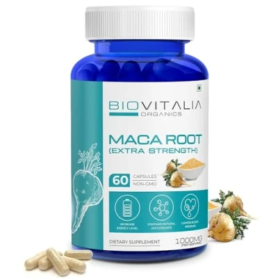 Image of Biovitalia Maca Root Extract Capsule 1000mg Dietary Supplement Promote Active Life Support Daily Energy Good for Men &amp; Women 60 Vegan Capsules