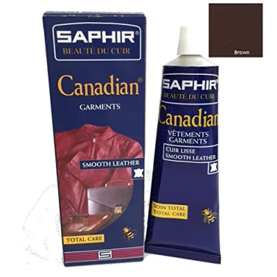 Image of SAPPHIRE Canadian Regeneration Leather cream Brown, 2.53 Oz
