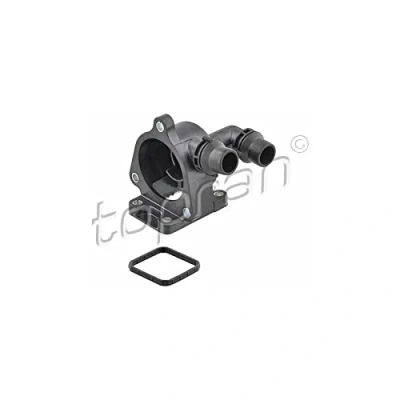 Image of 11517506576, 11517572859, 7506576, 7572859 thermostat Housing TOPRAN 501 879 with seal without BMW: 1 Hatchback, 3 Saloon, Convertible