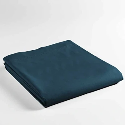 Image of douceur d&#039;intérieur, Flat Sheet (240 x 300 cm) Lina Blue, 100% Cotton