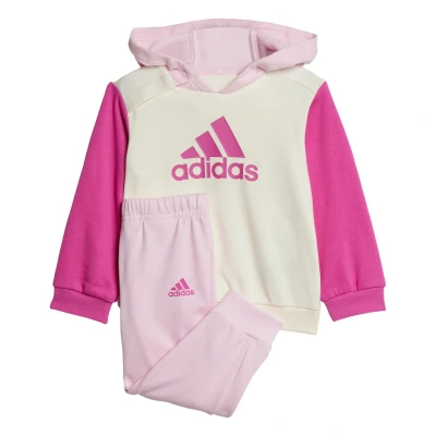 Image of adidas Sportswear Essentials Colorblock Jogger SET Tracksuit ivory semi lucid fuchsia clear pink for kids, Size: 0 3m