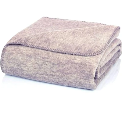 Image of Glart blanket plain flecked grey XL, sofa 150 x 200 cm, soft and warm woolly blanket, extra fluffy, for use as a couch cosy throw, plush throw