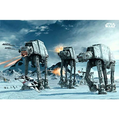 Image of Close Up Star Wars at Fighter Landscape Poster (91.5 cm x 61 cm), gray,P3283