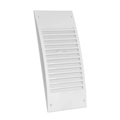 Image of 140x300mm / 5.5x12 inch Air Vent Cover Adjustable Ventilation Grille with Flyscreen ABS Plastic White