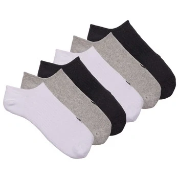 Image of Polo Ralph Lauren Performance NO SHOW Unisex 6 PACK Socks, Size: One Size, White/black/grey