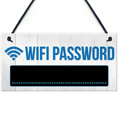 Image of RED OCEAN Wifi Password Chalkboard New Home Friend Gift Hanging Plaque House Warming Sign