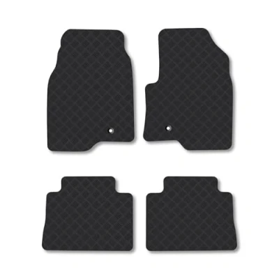 Image of Rubber Car Mats Compatible with Vauxhall Antara (2012 2017) Tailored Fit Floor Set Accessory Black Custom 4 Pieces Clips Anti Slip Backing, Heavy Duty &amp; Waterproof