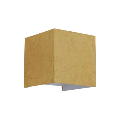 Image of Pisa LED Flush Wall Uplighter Gold 3000K