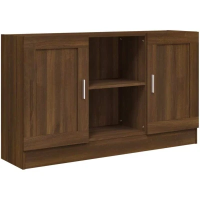 Image of vidaXL Sideboard Brown Oak 120x30.5x70 cm Engineered Wood