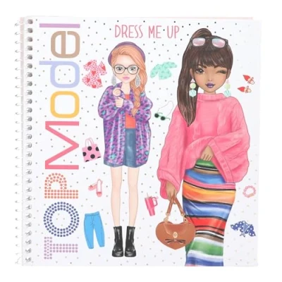 Image of Depesche 13804 TOPModel Dress Me Up Sticker Book with 24 Pages of Pre Printed Model Motifs to Design Yourself, Includes 11 Sheets