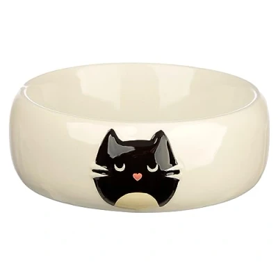 Image of Puckator Feline Fine Cat Ceramic Pet Food Water Bowl Dog Bowls Feeding &amp; Watering Supplies for Cats Essentials Dogs