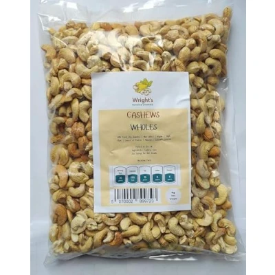 Image of Wright&#039;s Cashews Dry Roasted &amp; Unsalted Cashew Nuts Wholes 1kg