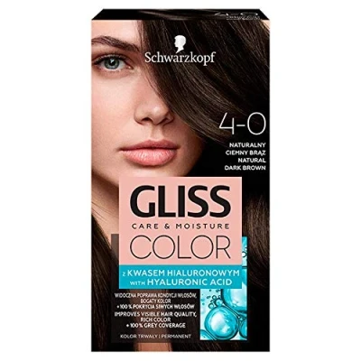 Image of Schwarzkopf Gliss Color Hair Colour Cream 4 0 Natural Dark Brown 142ml