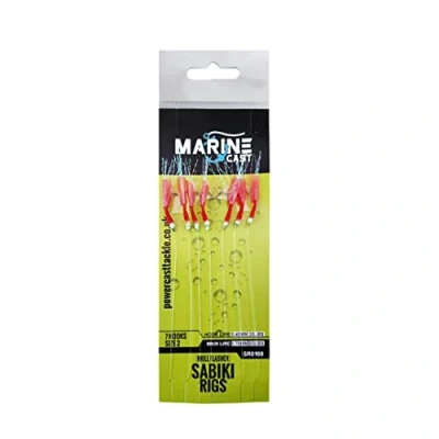Image of Marine Cast 7 hooks sabiki rigs/Mackerel feathers (5/10 pack) (Krill Flasher(5pack))