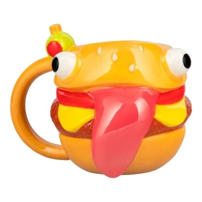 Image of Paladone Fortnite Durrr Burger Shaped Mug 450ml, Officially Licensed Novelty Gaming Ceramic Coffee Cup for Tea, Hot Chocolate and More, Gift Boys