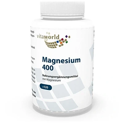 Image of Vita World Magnesium 400Mg 120 Capsules Made in Germany