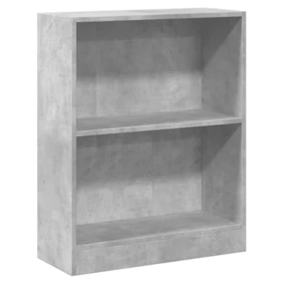 Image of vidaXL Bookshelf Living Room Standing Shelves Storage Cabinet Side Rack Bookcase Display Unit Furniture Concrete Grey 60x24x74.5cm Chipboard