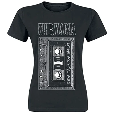 Image of Nirvana As You are Tape Women T Shirt Black M, 100% Cotton, Regular
