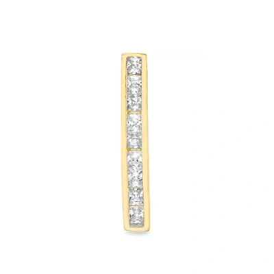 Image of Carissima Gold Women&#039;s 9ct Yellow Cubic Zirconia Bar Drop Pendant