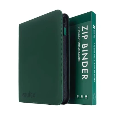 Image of Vault X Premium Exo Tec Zip Binder 9 Pocket with 20 Double Sided Pages for 360 Side Loading Slot Trading Card Album Folder Board, Collectible and Games