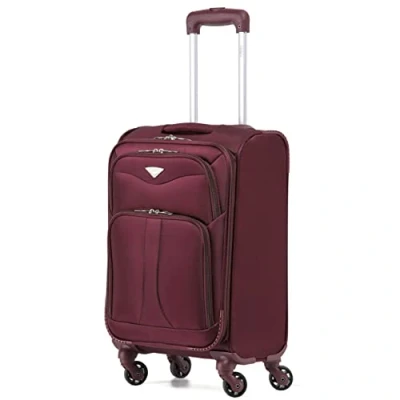 Image of Flight Knight Lightweight 4 Wheel 800D Soft Case Suitcase Robust Anti Crack Cabin Carry On Hand Luggage Approved for Over 100 Airlines Including easyJet, BA &amp; Many More!