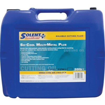 Image of Solent Lubricants So Cool Multi metal Plus Water Soluble Cutting Fluid 20LTR